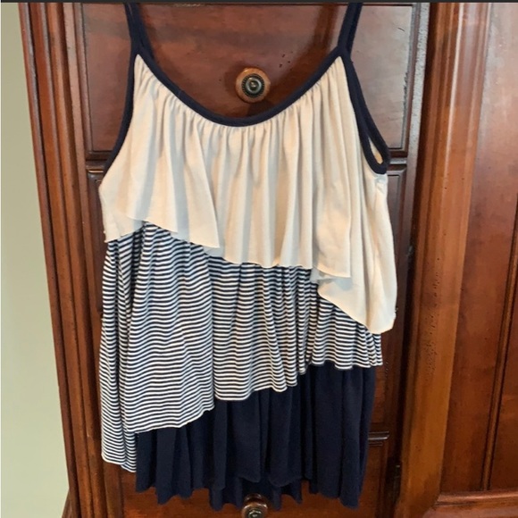 Forever 21 Ruffled Tank Top, Ombré Blue - Picture 2 of 4